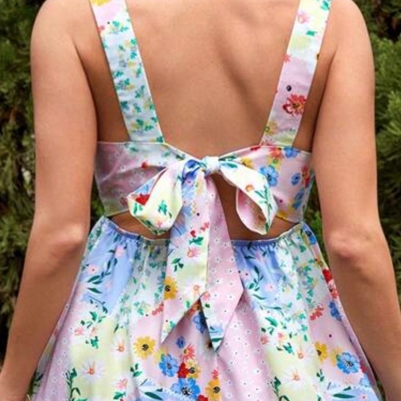 Maternity Floral Print Ruffled Hem Sundress - Picture 4 of 5